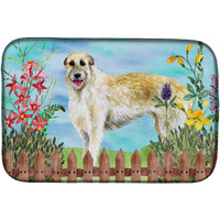 "Caroline's Treasures Irish Wolfhound Spring Dish Drying Mat, 14"" x 21"""