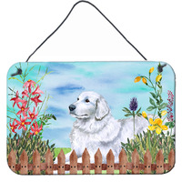 "Caroline's Treasures Maremma Sheepdog Spring Metal Print, 8"" x 12"""