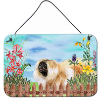 "Caroline's Treasures Pekingese Spring Metal Print, 8"" x 12"""