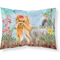 "Caroline's Treasures Yorkshire Terrier Spring Pillowcase, Standard, Multicolor"