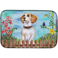 "Caroline's Treasures Beagle Spring Dish Drying Mat, 14"" x 21"""