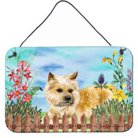 "Caroline's Treasures Cairn Terrier Spring Metal Print, 8"" x 12"""