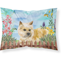 "Caroline's Treasures Cairn Terrier Spring Printed, Polyester, 250 Thread count, Envelope closure Pillowcase, Standard, Multicolor"