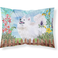 "Caroline's Treasures Samoyed Spring Pillowcase, Standard, Multicolor"