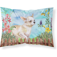 "Caroline's Treasures Chihuahua Leg up Spring Pillowcase, Standard, Multicolor"