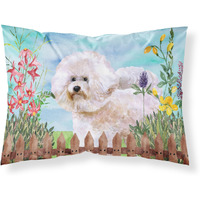 "Caroline's Treasures Bichon Frise #2 Spring Pillowcase, Standard, Multicolor"