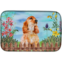 "Caroline's Treasures Cocker Spaniel Spring Dish Drying Mat, 14"" x 21"""