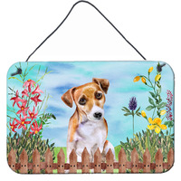 "Caroline's Treasures Jack Russell Terrier #2 Spring Metal Print, 8"" x 12"""