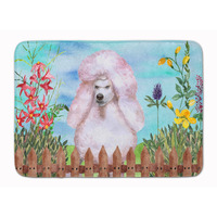 "Caroline's Treasures White Standard Poodle Spring Floor Mat, 19"" x 27"", Multicolor"