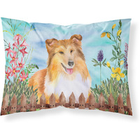 Caroline's Treasures Sheltie Spring Pillowcase Standard Multicolor