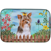 "Caroline's Treasures Yorkshire Terrier #2 Spring Dish Drying Mat, 14"" x 21"""