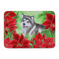 "Caroline's Treasures Alaskan Malamute Poinsettias Floor Mat, 19"" x 27"", Multicolor"