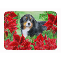 "Caroline's Treasures Bernese Mountain Dog Poinsettias Floor Mat, 19"" x 27"", Multicolor"