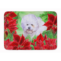 "Caroline's Treasures Bichon Frise Poinsettias Floor Mat, 19"" x 27"", Multicolor"