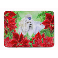 "Caroline's Treasures Maltese Poinsettias Floor Mat, 19"" x 27"", Multicolor"