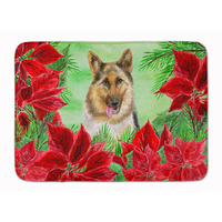 "Caroline's Treasures German Shepherd Poinsettias Floor Mat, 19"" x 27"", Multicolor"