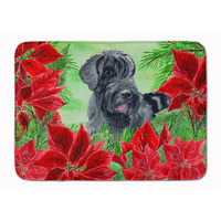 "Caroline's Treasures Giant Schnauzer Poinsettias Floor Mat, 19"" x 27"", Multicolor"