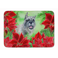 "Caroline's Treasures Schnauzer Poinsettias Floor Mat, 19"" x 27"", Multicolor"