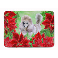 "Caroline's Treasures Poodle Poinsettias Floor Mat, 19"" x 27"", Multicolor"