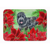 "Caroline's Treasures Black Russian Terrier Poinsettias Floor Mat, 19"" x 27"", Multicolor"