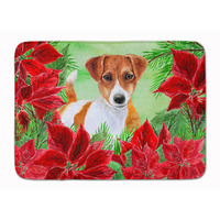 "Caroline's Treasures Jack Russell Terrier Poinsettias Floor Mat, 19"" x 27"", Multicolor"