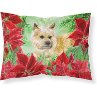 "Caroline's Treasures Cairn Terrier Poinsettias Pillowcase, Standard, Multicolor"
