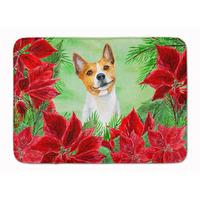 "Caroline's Treasures Basenji Poinsettias Floor Mat, 19"" x 27"", Multicolor"