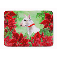 "Caroline's Treasures Bull Terrier Poinsettias Floor Mat, 19"" x 27"", Multicolor"