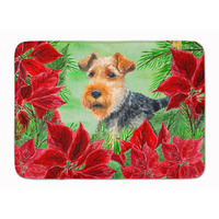 "Caroline's Treasures Welsh Terrier Poinsettias Floor Mat, 19"" x 27"", Multicolor"