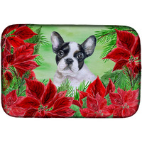 "Caroline's Treasures CK1358DDM Dish Drying Mat, 14 x 21, Christmas Poinsettas"