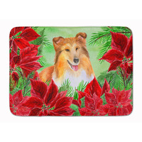 "Caroline's Treasures Sheltie Poinsettias Floor Mat, 19"" x 27"", Multicolor"