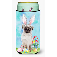 "Caroline's Treasures Pug Easter Bunny Decorative Can Hugger, Tall Boy, Multicolor"