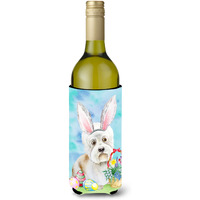 "Caroline's Treasures Dandie Dinmont Easter Bunny Decorative Bottle Hugger, 750ml, Multicolor"