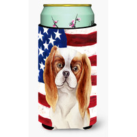 "Caroline's Treasures Cavalier Spaniel Patriotic Decorative Can Hugger, Tall Boy, Multicolor"