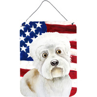 "Caroline's Treasures Dandie Dinmont Patriotic Metal Print, 16"" x 12"", Multicolor"