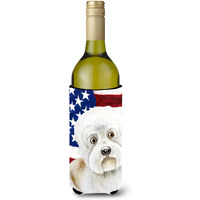 "Caroline's Treasures Dandie Dinmont Patriotic Decorative Bottle Hugger, 750ml, Multicolor"