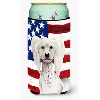 "Caroline's Treasures Chinese Crested Patriotic Decorative Can Hugger, Tall Boy, Multicolor"