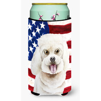 "Caroline's Treasures Bichon Frise Patriotic Decorative Can Hugger, Tall Boy, Multicolor"