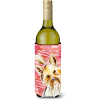 "Caroline's Treasures Yorkie Yorkshire Terrier Love Decorative Bottle Hugger, 750ml, Multicolor"
