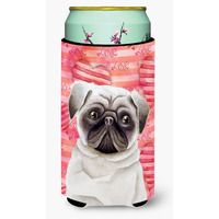 "Caroline's Treasures Pug Love Decorative Can Hugger, Tall Boy, Multicolor"
