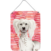 "Caroline's Treasures Chinese Crested Love Metal Print, 16"" x 12"", Multicolor"