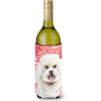 "Caroline's Treasures Bichon Frise Love Decorative Bottle Hugger, 750ml, Multicolor"