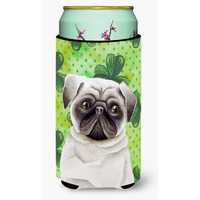 "Caroline's Treasures Pug Shamrocks Decorative Can Hugger, Tall Boy, Multicolor"