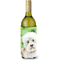 "Caroline's Treasures Dandie Dinmont Shamrocks Decorative Bottle Hugger, 750ml, Multicolor"