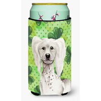 "Caroline's Treasures Chinese Crested Shamrocks Decorative Can Hugger, Tall Boy, Multicolor"