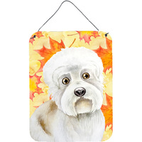 "Caroline's Treasures Dandie Dinmont Fall Metal Print, 16"" x 12"", Multicolor"