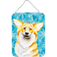 "Caroline's Treasures Corgi Winter Metal Print, 16"" x 12"", Multicolor"