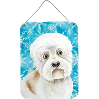 "Caroline's Treasures Dandie Dinmont Winter Metal Print, 16"" x 12"", Multicolor"