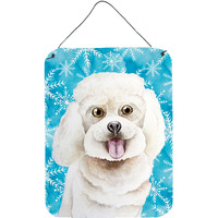 "Caroline's Treasures Bichon Frise Winter Metal Print, 16"" x 12"", Multicolor"