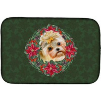 "Caroline's Treasures CK1534DDM Dish Drying Mat, 14 x 21, Christmas Wreath"